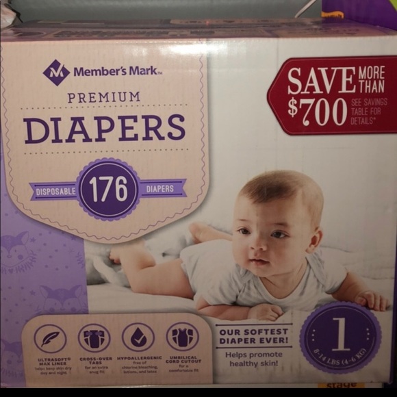 members mark size 1 diapers